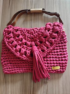 Bolsa de Crochê Carteira Max Bag Giovanna Pink