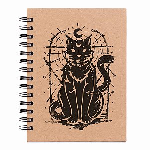 Sketchbook Kraft A5 - Caderno para Desenho - Blackcat