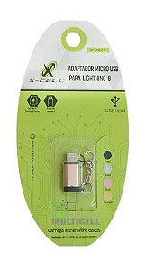ADAPTADOR MICRO USB V8 PARA IPHONE LIGHTNING X-CELL XC-ADP-02
