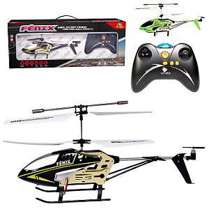Helicóptero Fenix com Controle Remoto e Luz 3 Canais Art Brink Helicóptero Fenix com Controle Remoto e Luz 3 Canais Art Brink