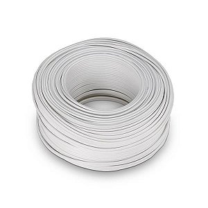 Cabo coax blindado HD Lite mini RG59 4mm branco 75ohm 85% 2x22awg 100m - Giga Security - GS0226