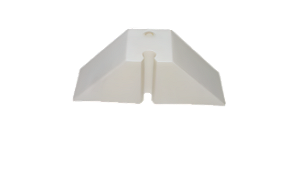 Calço trapézio T40 branco - 2 Furos