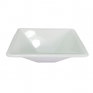 Cuba Plástica Quadrada de Embutir Branca Para Banheiro