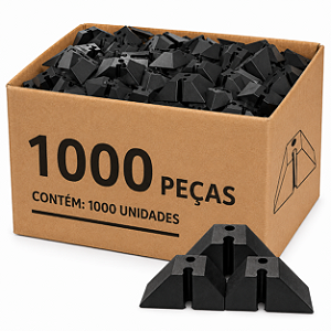 Calço Trapézio T40 Preto - 2 Furos - caixa 1000