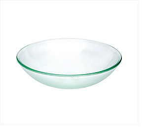 Cuba de Vidro Transparente Redonda 35cm de Sobrepor (Apoio) Para Banheiro