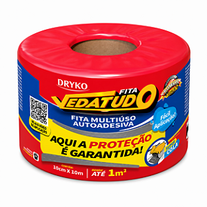 Manta asfáltica adesiva Aluminizada - 10cm x 10m - VEDATUDO