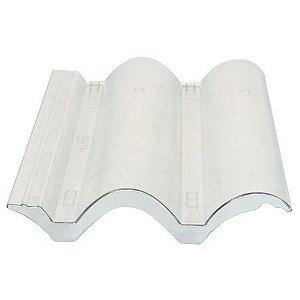 Telha Coppo Veneto transparente Pet Injetada Virgem CRISTAL - Caixa 10 telhas - Prismalux