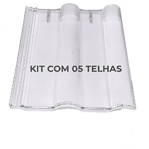 Telha Big Transparente Pet Injetada - Prismalux - Caixa com 05 telhas