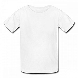 Camiseta Branca Infantil  100% Poliéster Para Sublimação