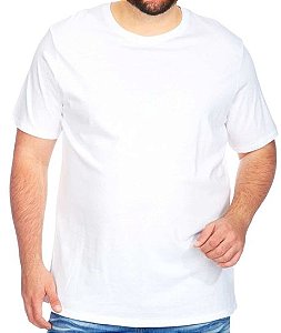 Camiseta Branca 100% Poliéster Plus Size  Para Sublimação  G2 E G3