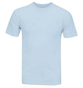 Camiseta Azul Bebê 100% poliéster Para Sublimação