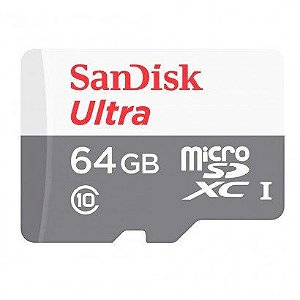 Cartão de memória Ultra MicroSD XC 64GB + Adaptador SD SanDisk 