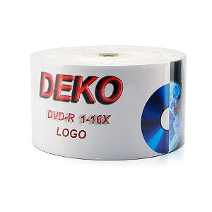 DVD-R Deko com logo 4.7GB - 50 Unidades