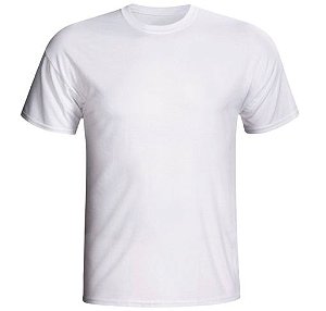 Camiseta branca 100% Poliéster Nacional Para Sublimação
