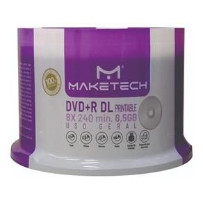 Midia DVD+R DL Maketech 8.5GB 240min - 50 unidades