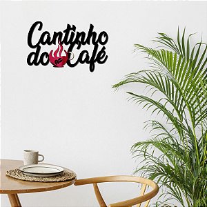 Quadro com escrita Cantinho do Café 40cm