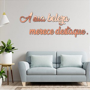 Espelho A sua beleza merece destaque Grande - Rosa