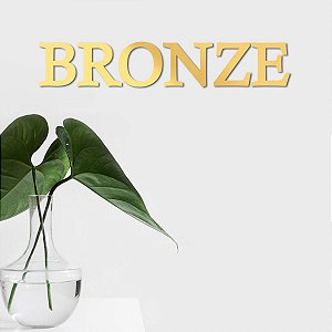 Espelho Decorativo "Bronze" Em Acrílico Espelhado Dourado