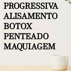 Placa Progressiva, alisamento, botox, penteado, maquiagem - Preta