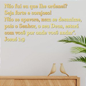 Espelho "Não fui eu que lhe ordenei?..." - Acr. Esp. Dourado