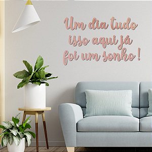 Espelho Um Dia Tudo Isso Aqui Já Foi Um Sonho - Rosa