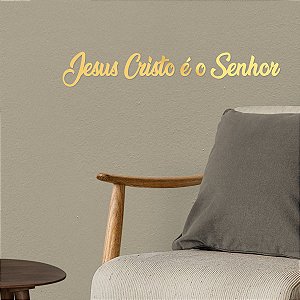 Espelho Jesus Cristo é o Senhor 50cm - Acrílico Esp. Dourado