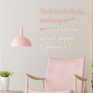 Espelho "Você é toda linda..." - Acrílico Espelhado Rosa