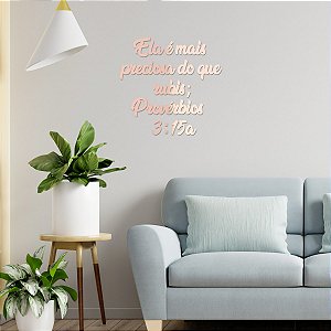 Espelho "Ela é mais preciosa do que rubis; P3:15a" - Rosa