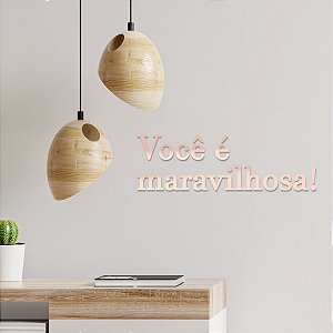Espelho "Espelho Você é maravilhosa!" F2 - Acrílico Rosa