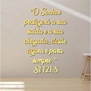 Espelho O Senhor prot. a sua saída e a sua chegad... Dourado