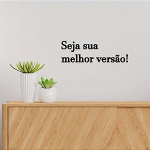 Placa "Seja sua melhor versão! F2" - Acrílico Preto