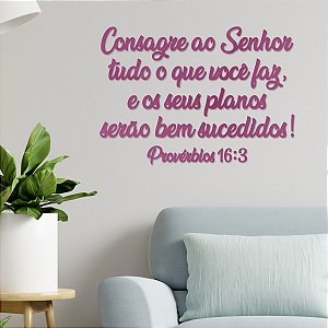 Espelho Consagre ao senhor tudo o que você faz... - Pink