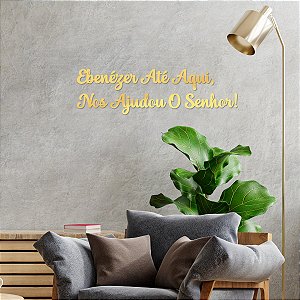 Espelho Ebenézer Até Aqui, Nos Ajudou O Senhor! - Ac Dourado