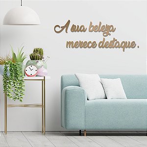 Espelho A sua beleza merece destaque - Acril Esp Cobre