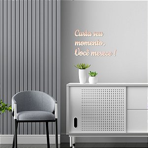 Espelho "Curta seu momento, você merece! (maior)" - Rosa