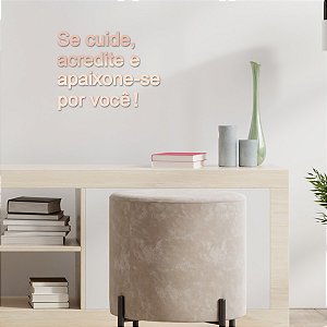 Espelho Se cuide, acredite e apaixone-se por você! - Rosa