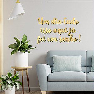 Espelho Um Dia Tudo Isso Aqui Já Foi Um Sonho M - Ac Dourado