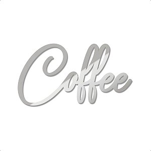 Espelho Decorativo "Coffee" 30cm - Acrílico Espelhado Prata