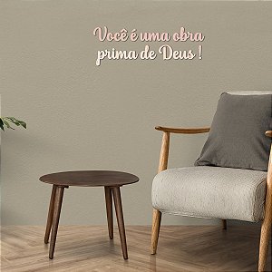 Espelho "Você é uma obra prima de Deus!" - Acrílico Rosa