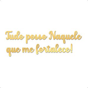 Espelho "Tudo posso Naquele que me fortalece" F6 - Dourado