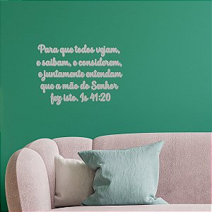 Espelho Para que todos vejam, e saibam,...Is 41:20 - Prata