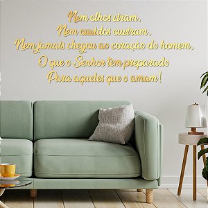 Espelho Nem olhos viram Nem ouvidos Ouviram... - Dourado