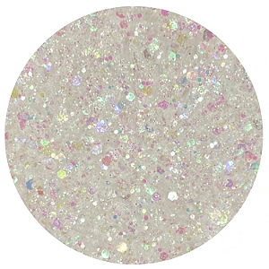 Glitter Flocado Branco Holográfico