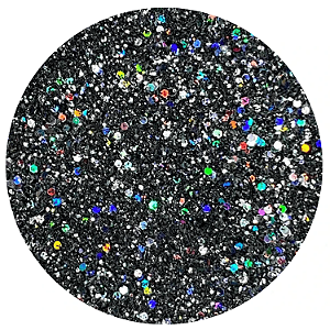 Glitter Flocado Preto Universo