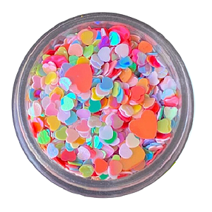 Glitter Coração Mix Colorido 3g