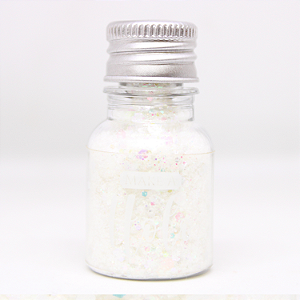Glitter Flocado Branco Holográfico Garrafinha 10g