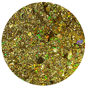 Glitter Flocado Dourado Holográfico