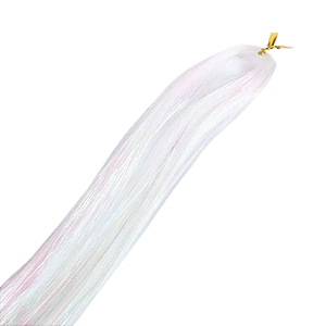 Cabelo Mechas Sintético Holografico Branco Fruta Cor