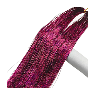 Cabelo Mechas Sintético Holografico Rosa Pink