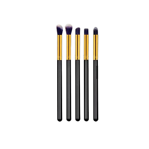 Kit Pincel Sombra Kabuki Com 5 Pincéis Cor Preto